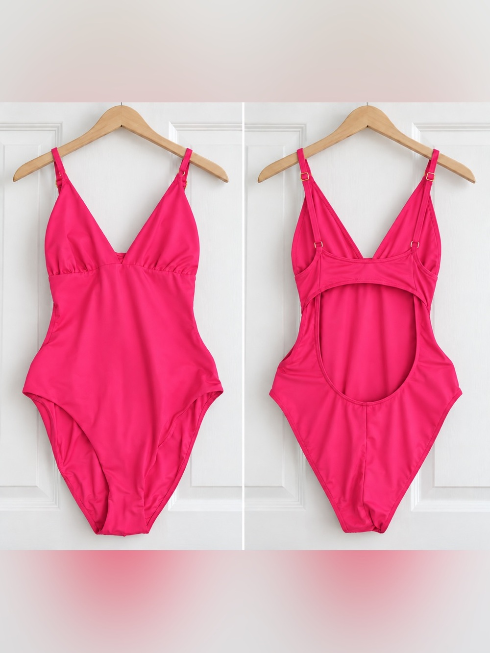 Aquarose by La Vie en Rose Hot Pink One-Piece Swimsuit | Size Large